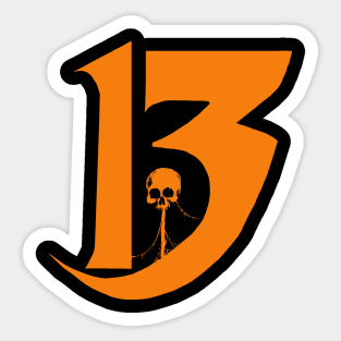 13 (orange version) Sticker